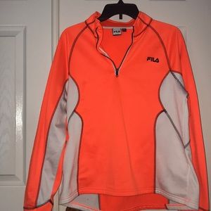 Orange Dry Fit Fila Jacket